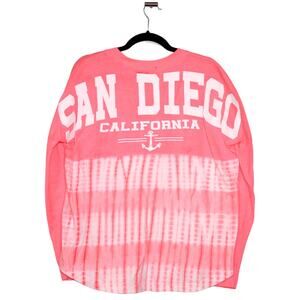 San Diego Cali Pink Tie Dye Long Sleeve Tee Large